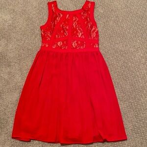 5 for $25 Beige by Eci red lace top and chiffon bottom